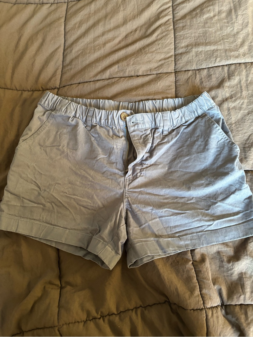 chubbies Light Gray blue High-Waist Casual Shorts
